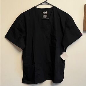 Beverly Hills Uniforms black scrub top